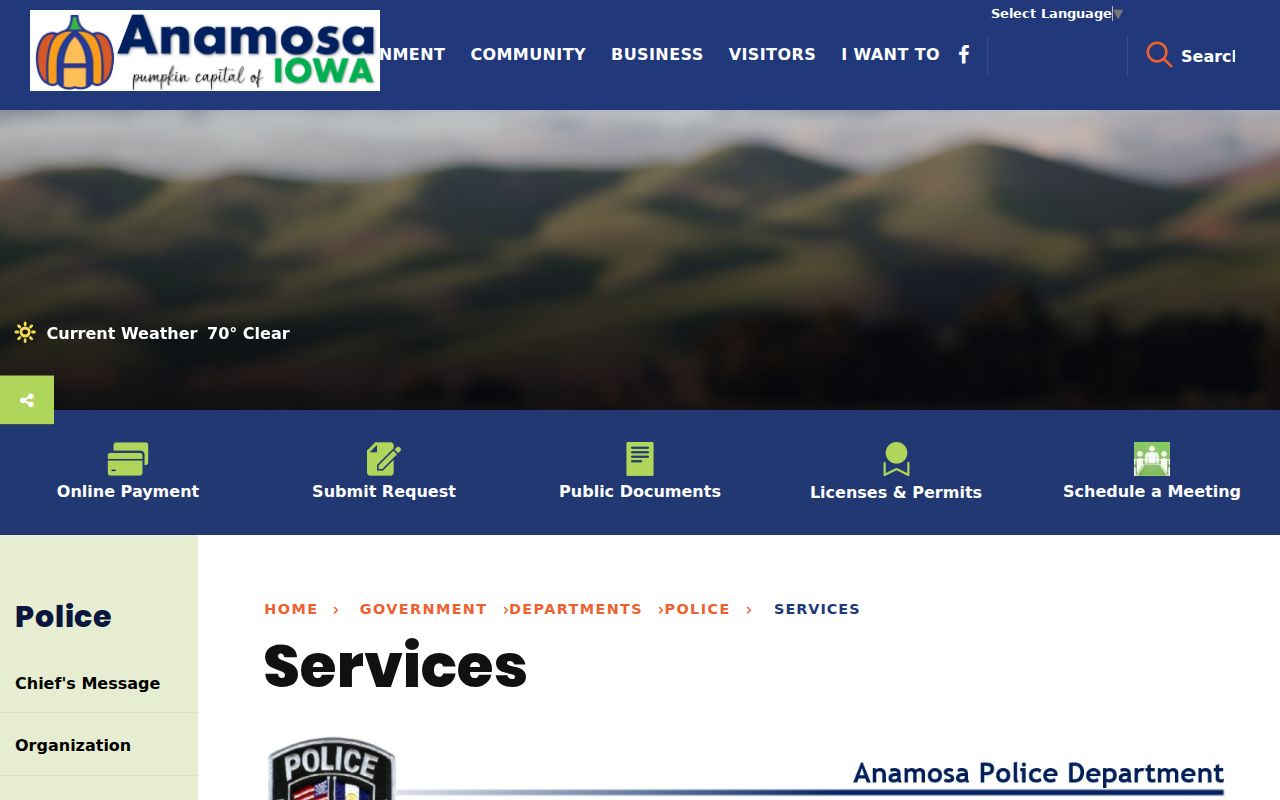 Anamosa criminal records police fingerprint service