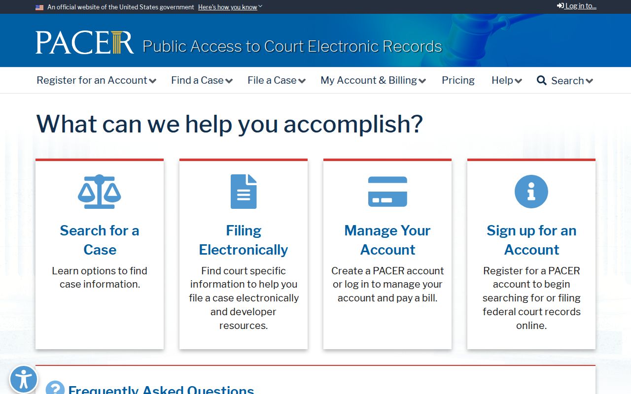 Monticello criminal records federal PACER access