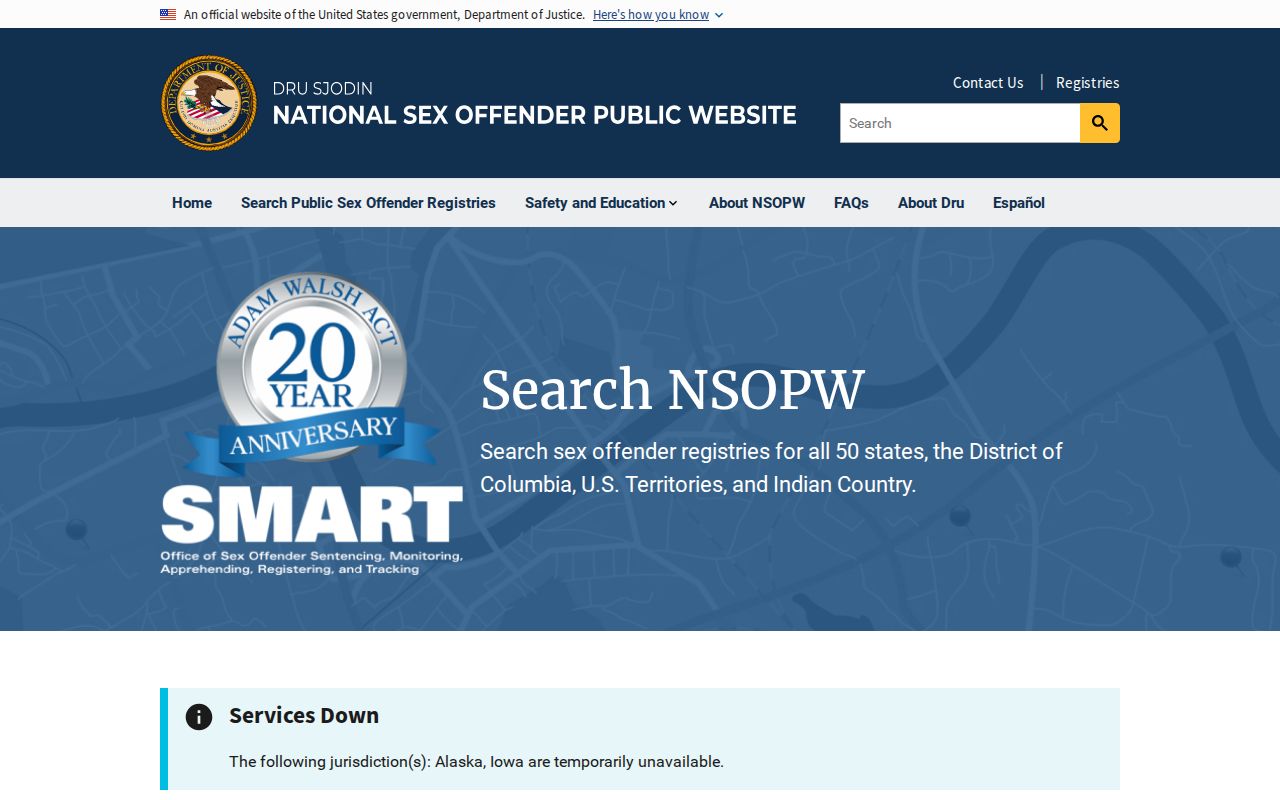 Jones County sex offender lookup through the National Sex Offender Public Website