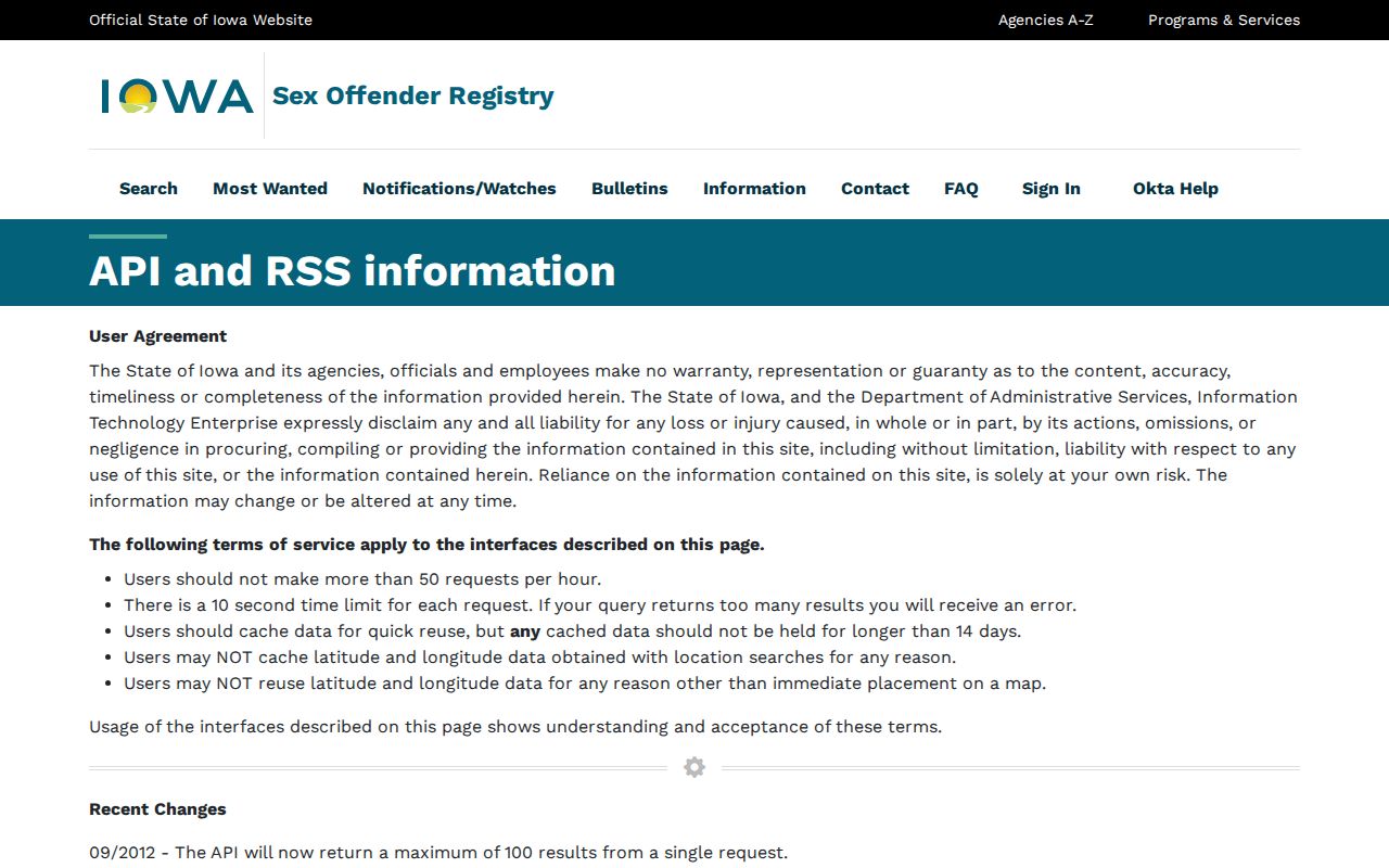 Jones County sex offender registry profile and search field documentation